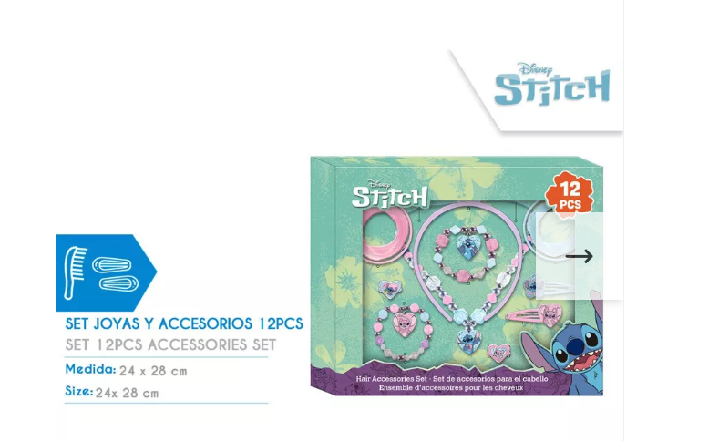 Ensemble Bijoux et Accessoires 12 Pièces Stitch